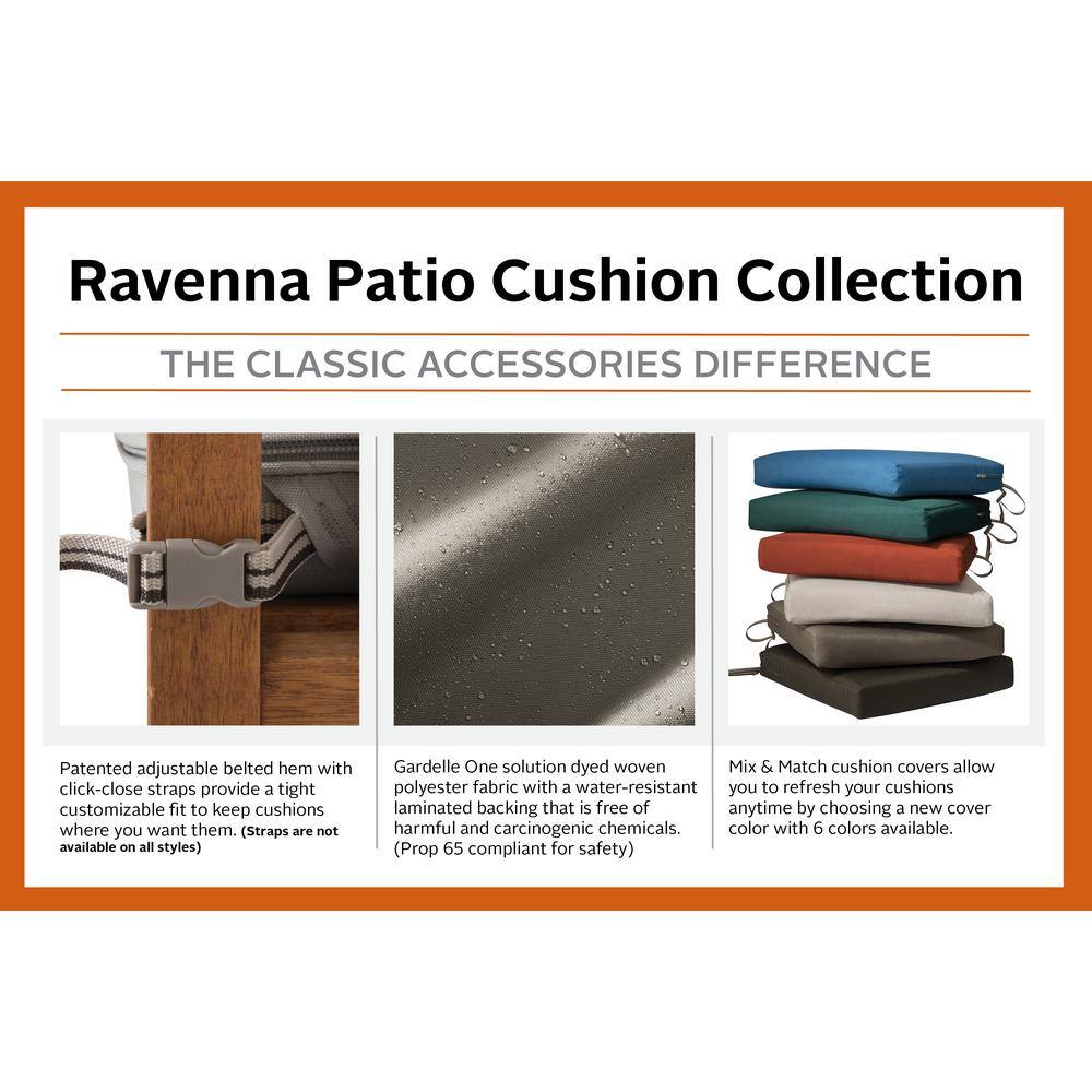 Ravenna Water-Resistant Mushroom Patio Bench Cushion