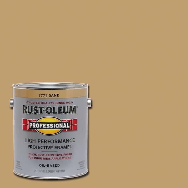 Rust-Oleum Professional 1 gal. High Performance Protective Enamel Gloss Sand Oil-Based Interior/Exterior Paint (2-Pack)