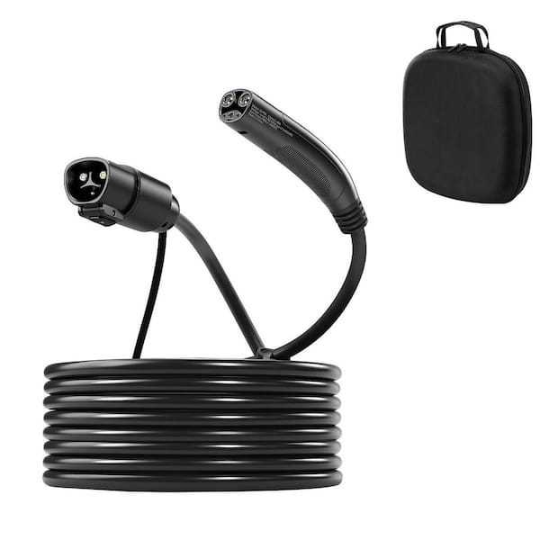 EV Charger Extension Cable for Tesla, 48 Amp 40 ft. Max 240 V 11.52 kW with NACS Plug, EV Extension Cord