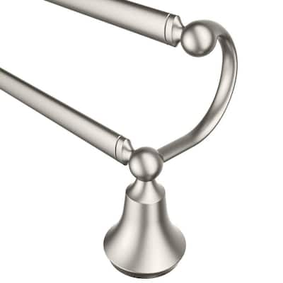 Moen Wynford Double Post Toilet Paper Holder - Brushed Nickel, Pivoting Design For Easy Roll Changes