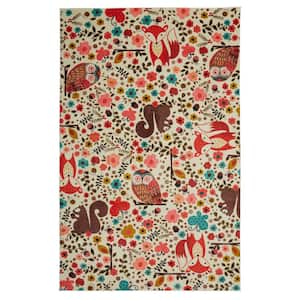 Enchanted Forest Multi 5 ft. x 8 ft. Whimsical Area Rug
