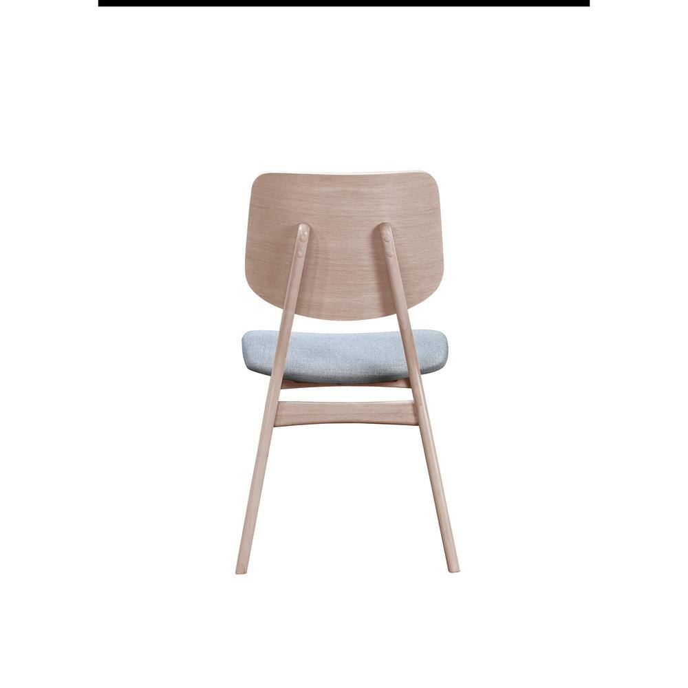 Oscar White Ash Upholstered Mid-Century Modern Side Chair