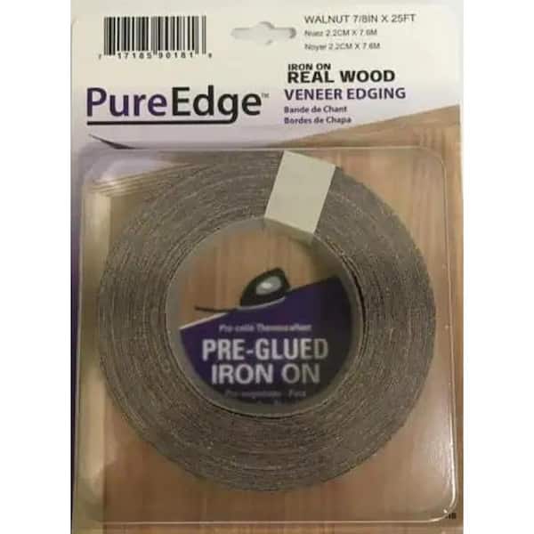PureEdge 7/8 in. x 25 ft. Walnut Real Wood Veneer Edgebanding with Hot Melt Adhesive