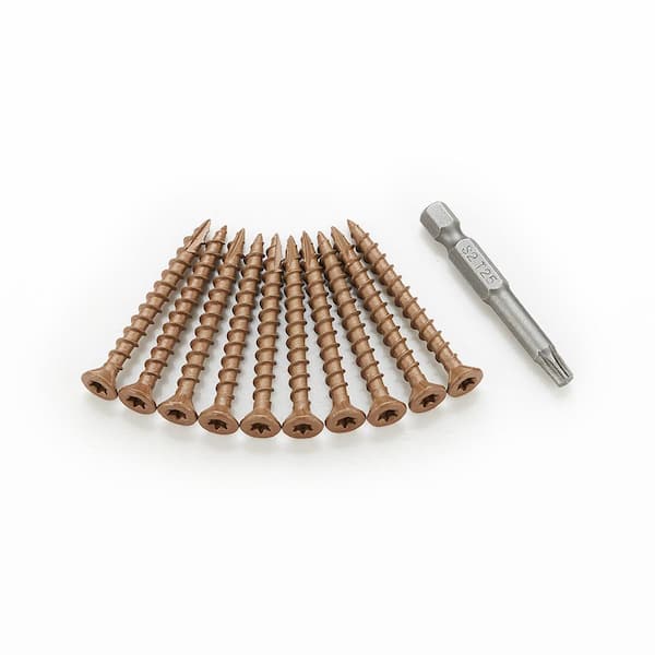 3/8 in. x 1-7/8 in. 97B Harvest Brown Self Tapping Star Torx Bugle Head Screw (0.5 lb. /50-Piece/Pack)