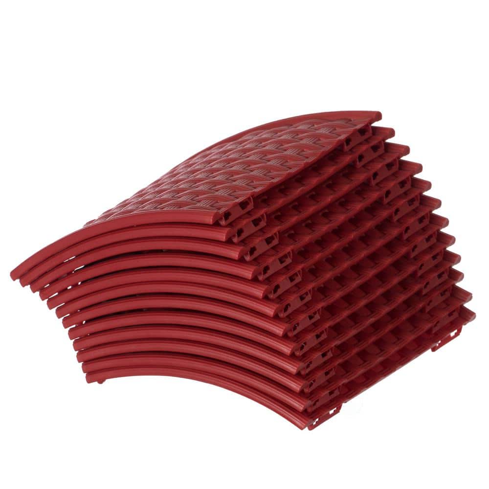 Large Red Rattan Christmas Tree Skirt