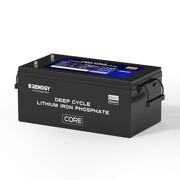 Core Series 24-V 200Ah Self Heating Lithium LiFePO4 Deep Cycle Battery Deep Cycle Built-in BMS, IP65 Backup Power Cabin
