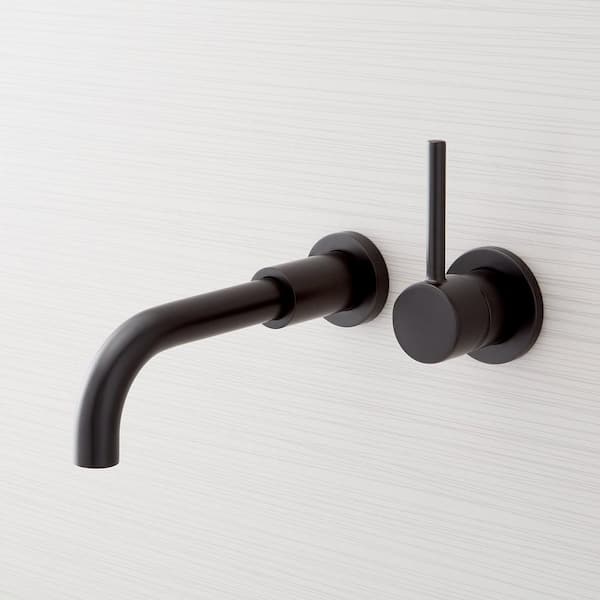 SIGNATURE HARDWARE Lexia Single Handle Wall Mounted Bathroom Faucet in