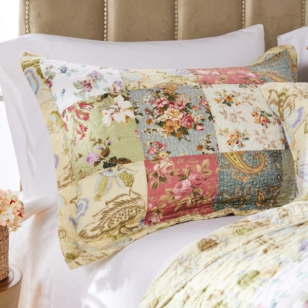 3-Pie Details about   Greenland Home Blooming Prairie 100% Cotton Authentic Patchwork Quilt Set 
