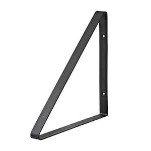 BERMUDA 9.8 in. Black Steel Shelf Bracket
