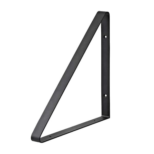 BERMUDA 9.8 in. Black Steel Shelf Bracket