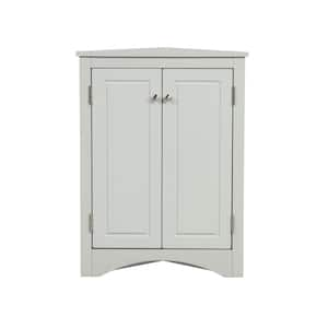 Nestfair 23.6 in. W Bathroom Floor Storage Cabinet with Adjustable Shelf in  White LW40914886 - The Home Depot