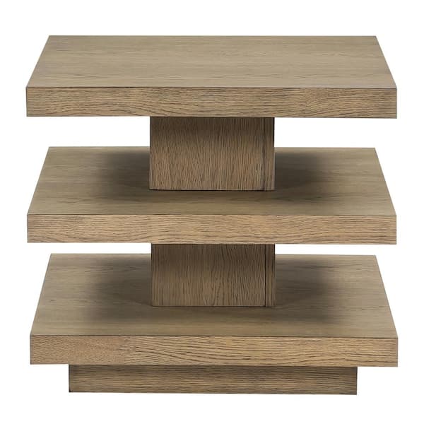 Canyon 24 in. Brown Wood Square End Table