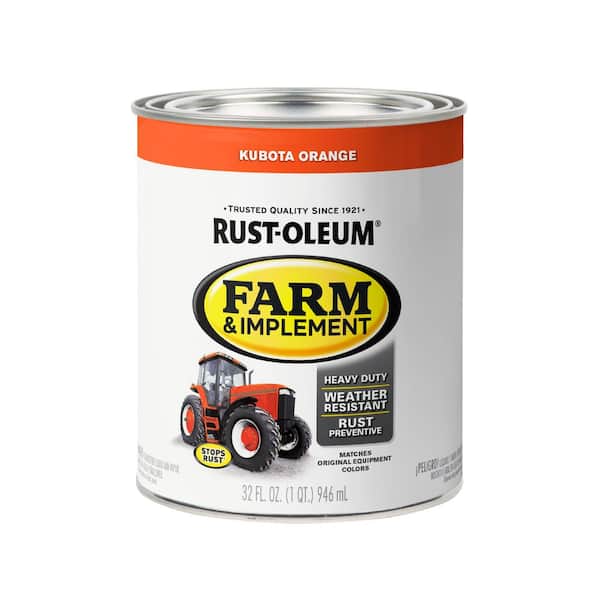 Rust-Oleum 1 qt. Farm Equipment Kubota Orange Enamel Paint (2-Pack