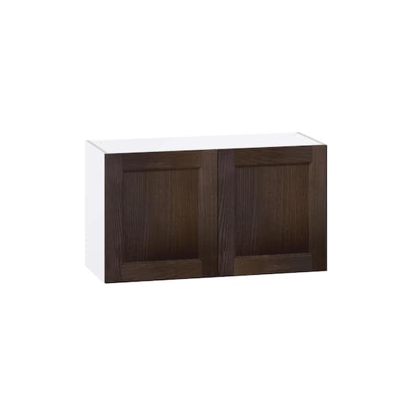 J COLLECTION Georgetown 36 in. W x 14 in. D x 20 in. H Assembled Wall Bridge Kitchen Cabinet in Chestnut