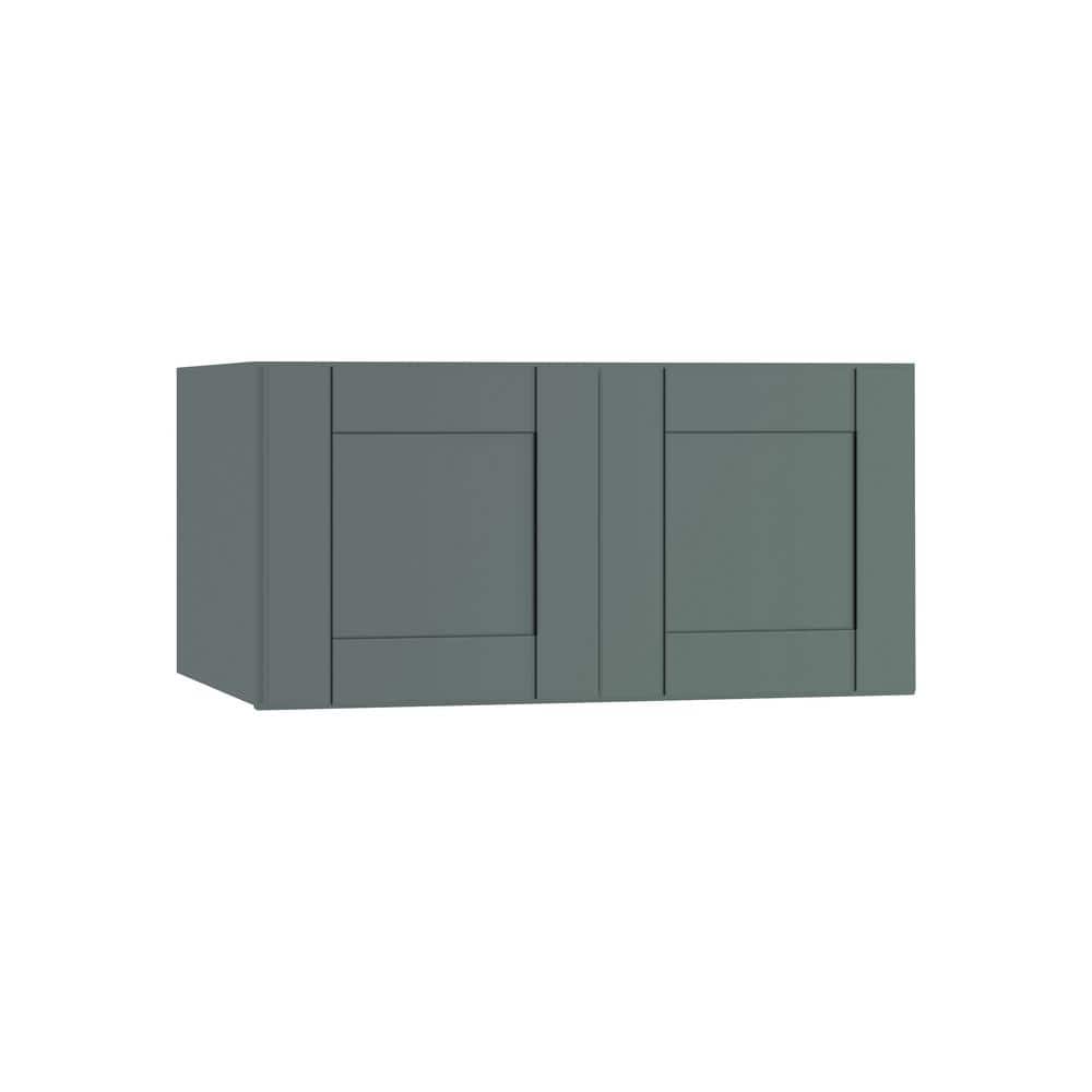 Washington 30 in. W x 24 in. D x 15 in. H Assembled Plywood Wall Kitchen Cabinet in Verdant Green with Soft Close Doors price history on PriceWatchPro