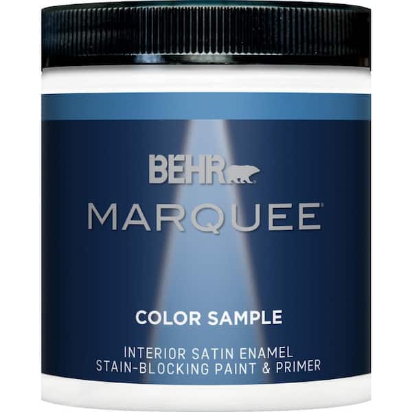 BEHR MARQUEE 8 oz. Medium Base Satin Enamel Interior/Exterior Paint and