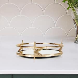 Round Decorative Tray With Mirrored Finish : Target