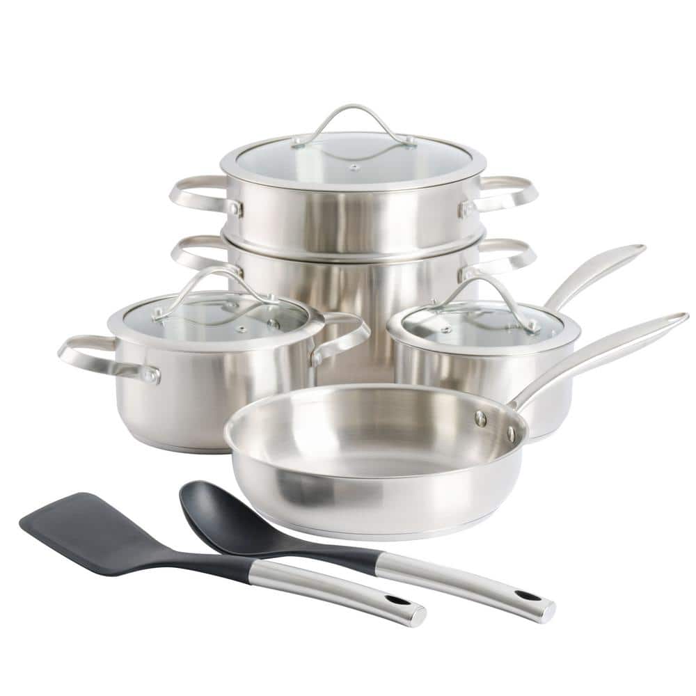KENMORE Aiden 10Piece Stainless Steel Cookware Set 985118973M The