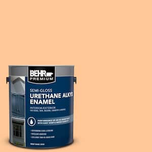 1 gal. #P230-4 Citrus Punch Urethane Alkyd Semi-Gloss Enamel Interior/Exterior Paint