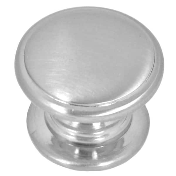 Stone Mill Hardware Saybrook 1-1/4 in. Satin Nickel Round Cabinet Knob ...