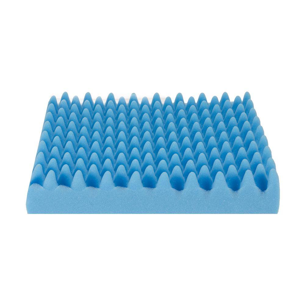 Blue Convoluted Foam Wheelchair Cushion Pad, 16" x 18"