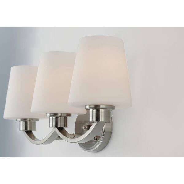 Maxim Lighting - Shelter 37.5 in. 3-Light Satin Nickel Bath Vanity Light