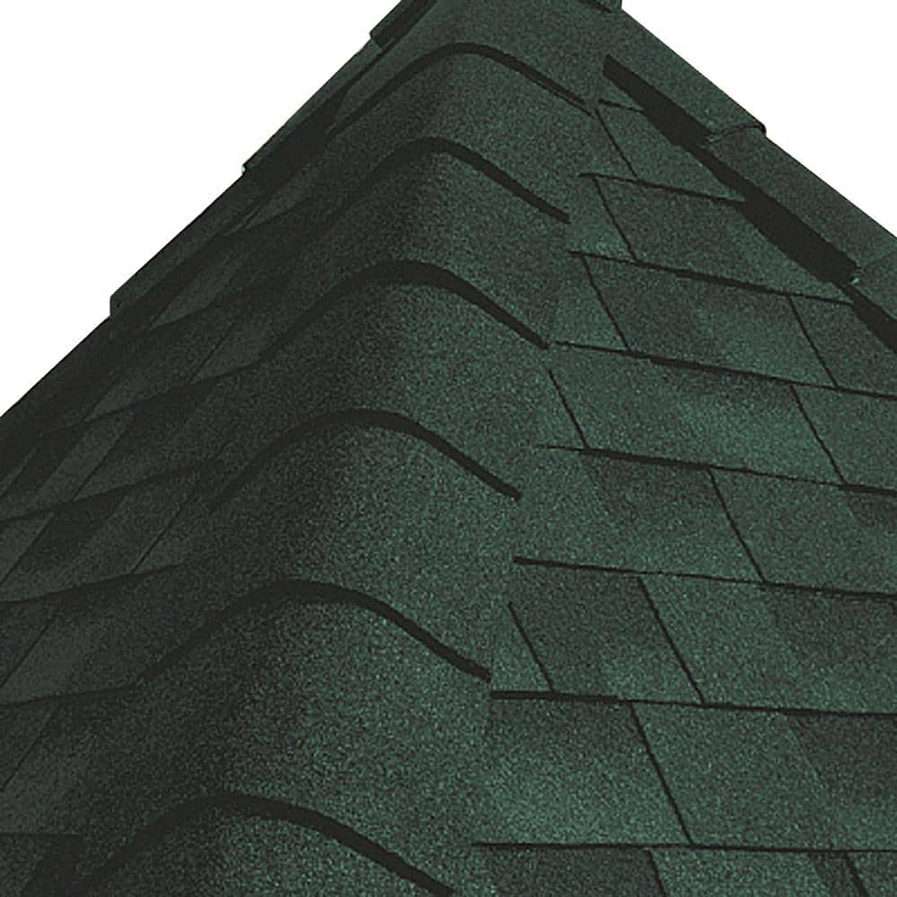 GAF Timbertex Hunter Green Double-LayerHip and Ridge Cap Roofing ...