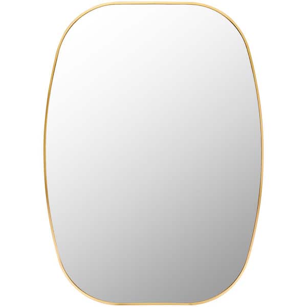 Livabliss Aranya 30.12 in. W x 41.34 in. H Gold Framed Decorative Mirror