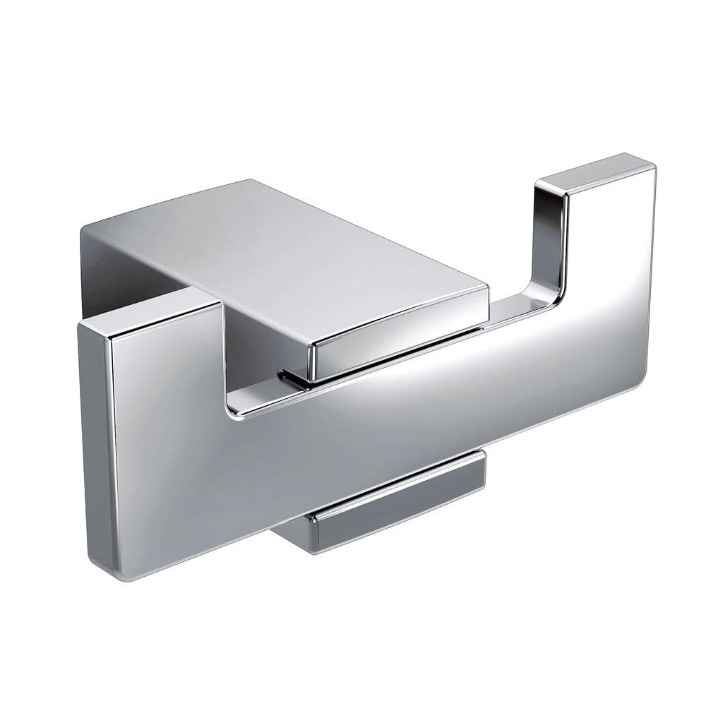 MOEN Kyvos Wall Mounted J-Hook Double Robe/Towel Hook in Chrome ...