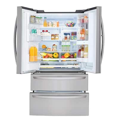28 cu. ft. 4-Door Smart Refrigerator with InstaView Door-in-Door in Stainless Steel