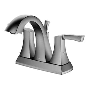 Randburg Centerset 2-Handle 2-Hole Bathroom Faucet with Matching Pop-up Drain in Stainless Steel