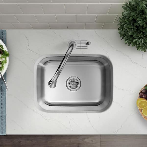 CHESHIRE 23 in. Undermount Single Bowl 18 Gauge Stainless Steel