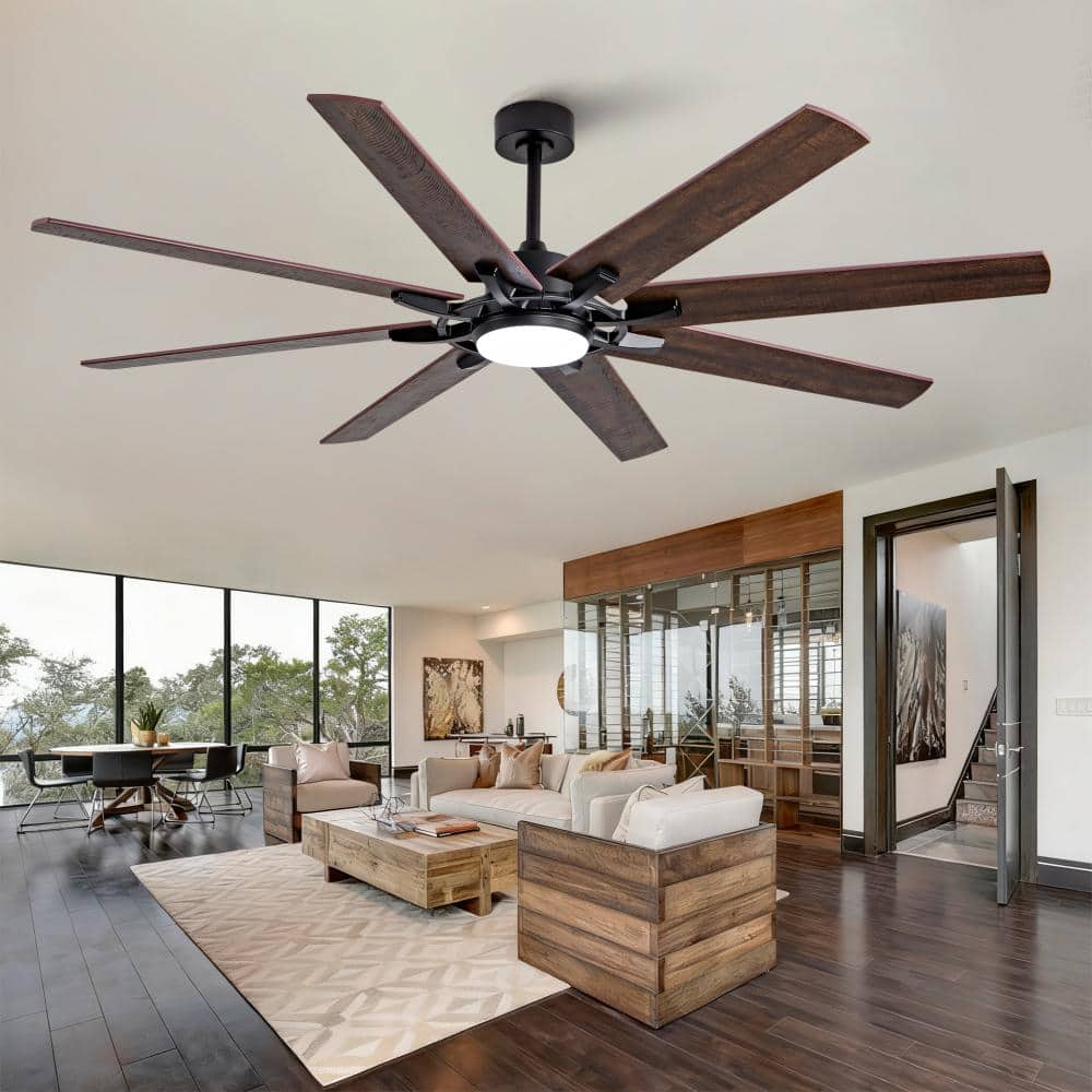 72 in. Brown Reversible Quiet DC Motor Downrod Mount Standard Fan with Remote Control Dimmable 6 Wind Speed price history on PriceWatchPro
