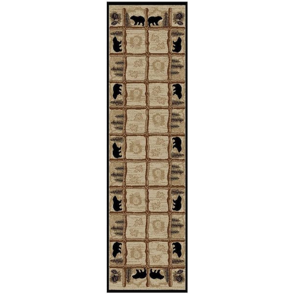 Hearthside Toccoa Lodge Multi 2 ft. x 8 ft. Woven Animal Print Polypropylene Rectangle Area Rug