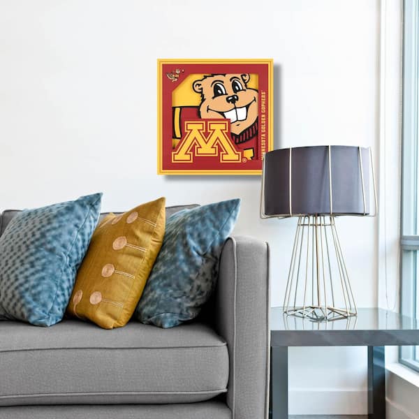 6 Inch UMn University of Minnesota Golden Gophers Football Helmet Logo  Removable Wall Decal Sticker Art NCAA Home Room Decor 6 x 5 Inches