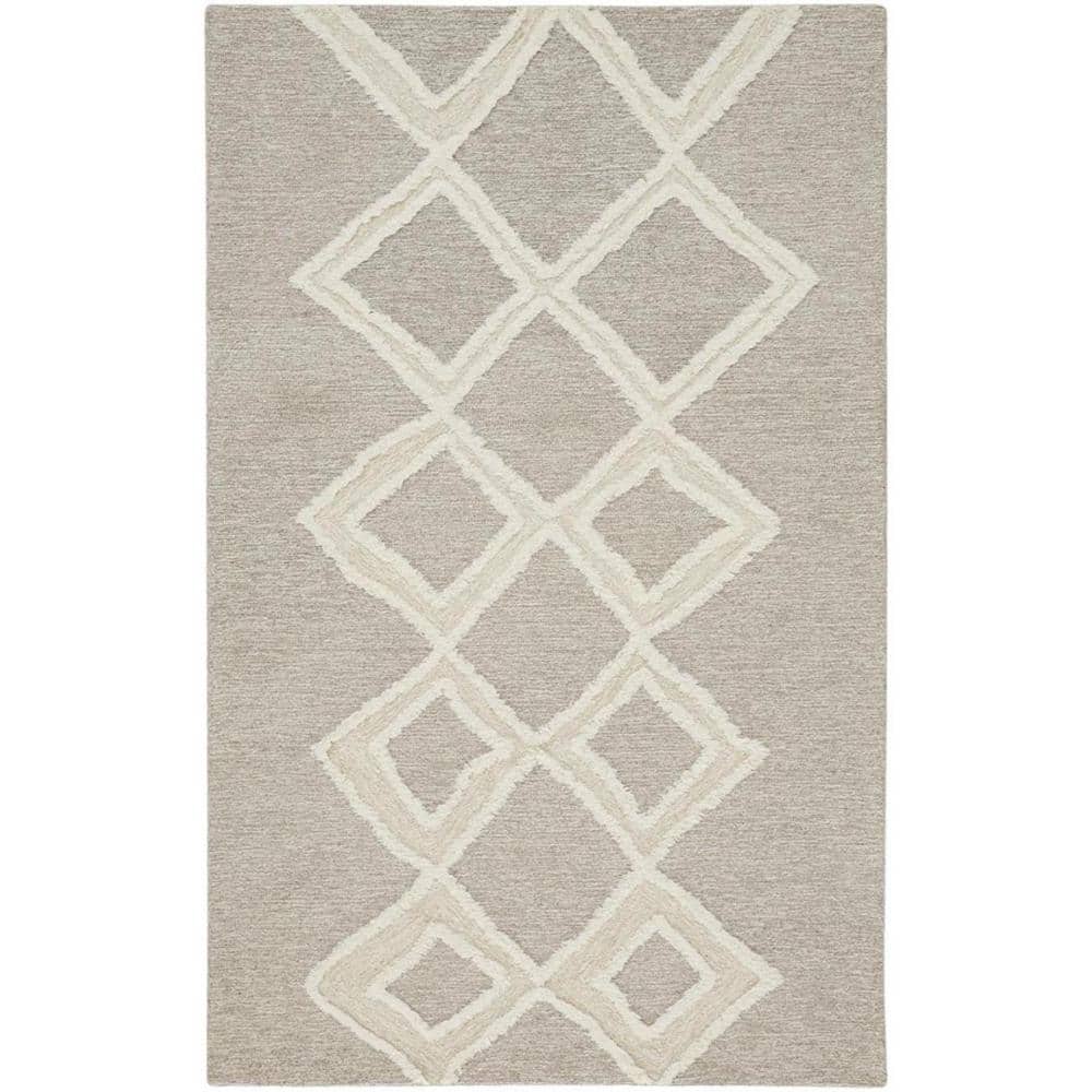 8 x 10 Gray and Ivory Geometric Area Rug price history on PriceWatchPro
