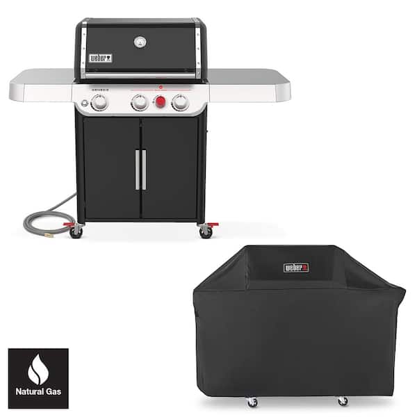 Bemyndige Intensiv Oberst Weber Genesis® E-325s Natural Gas Grill, Black with Premium Cover Included  18440 - The Home Depot