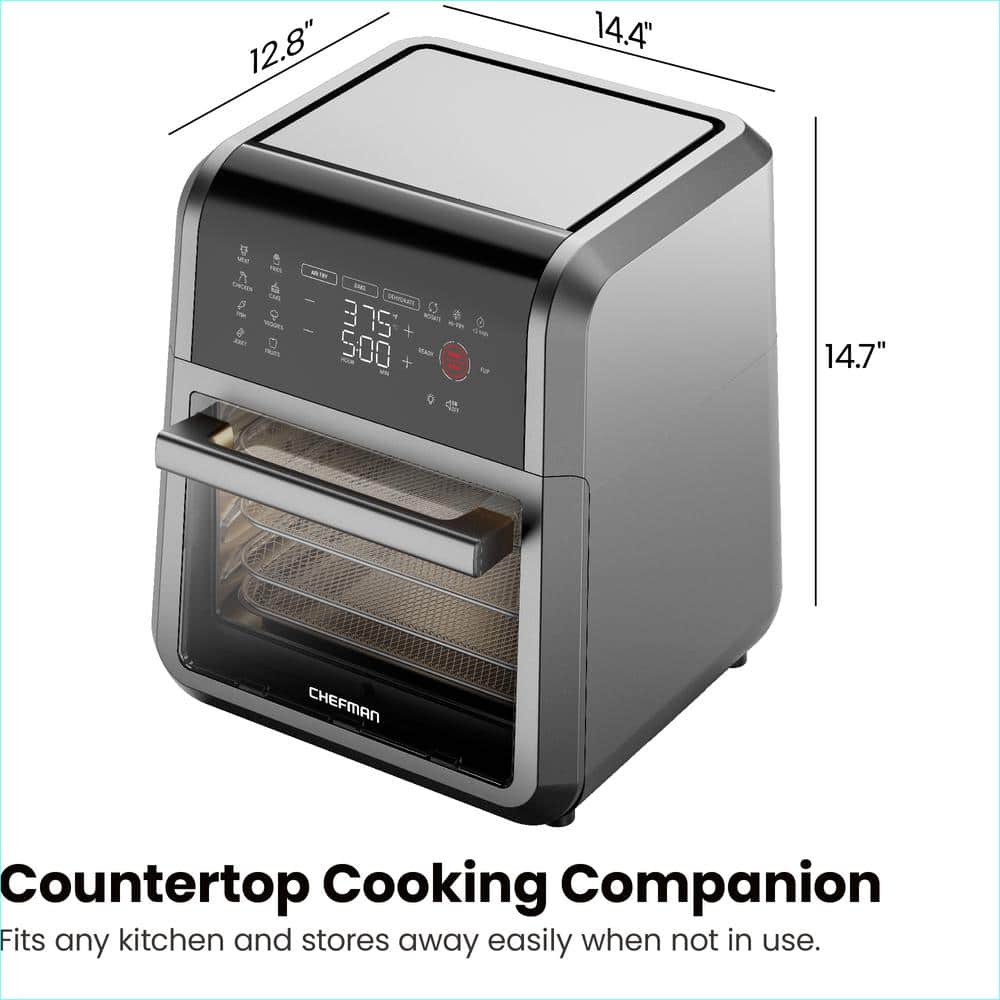 Chefman 12-Quart Black Digital Air Fryer Oven with Touchscreen