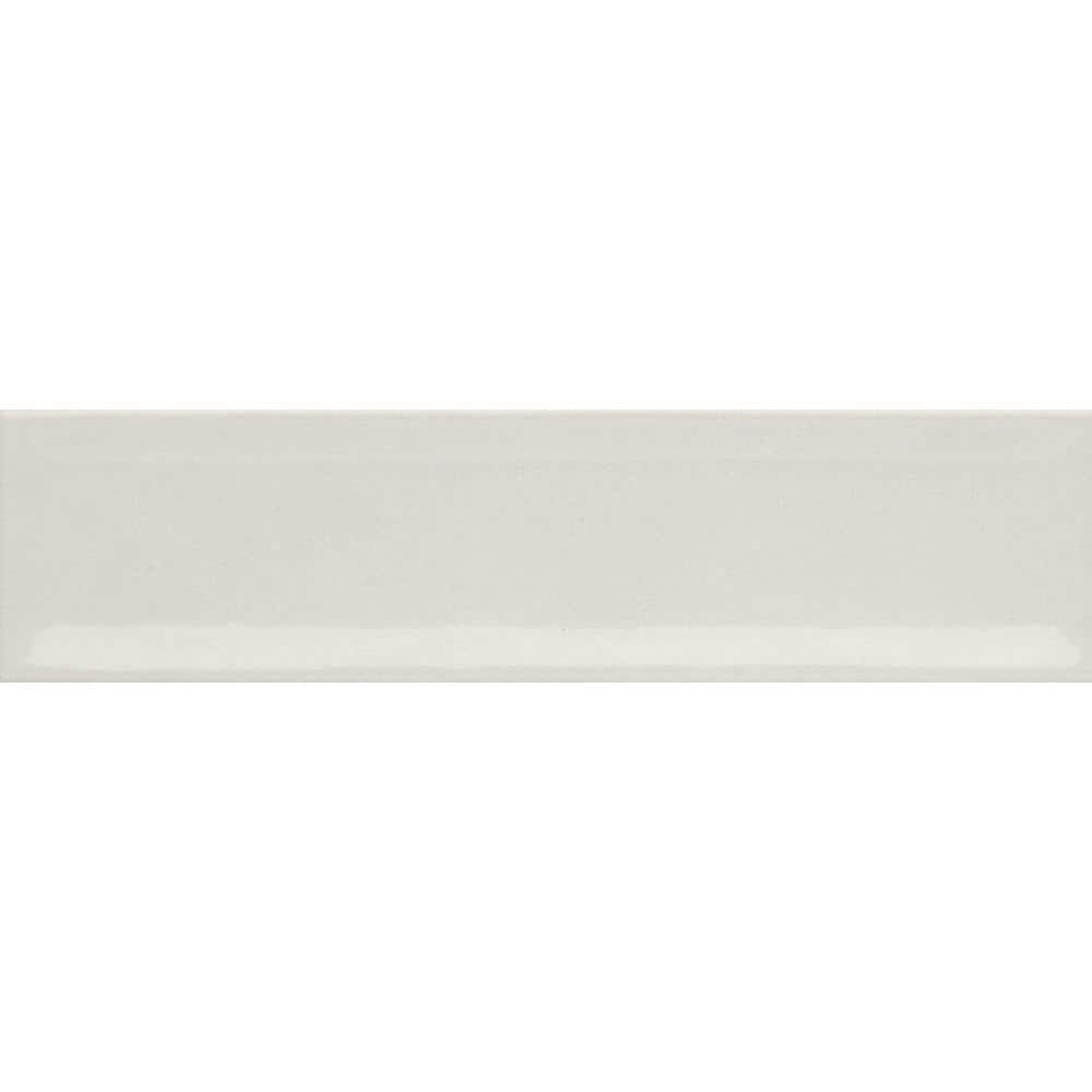 Raku White Glossy Ceramic 3x12 Wall Tile