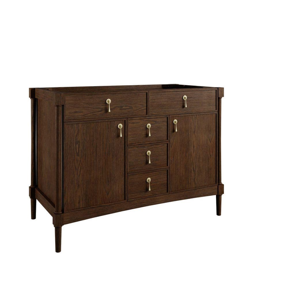 Kinnsden 47.25 in. W x 23.1 in. D x 34.8 in. H Single Bath Vanity Cabinet Without Top in Sable Oak price history on PriceWatchPro