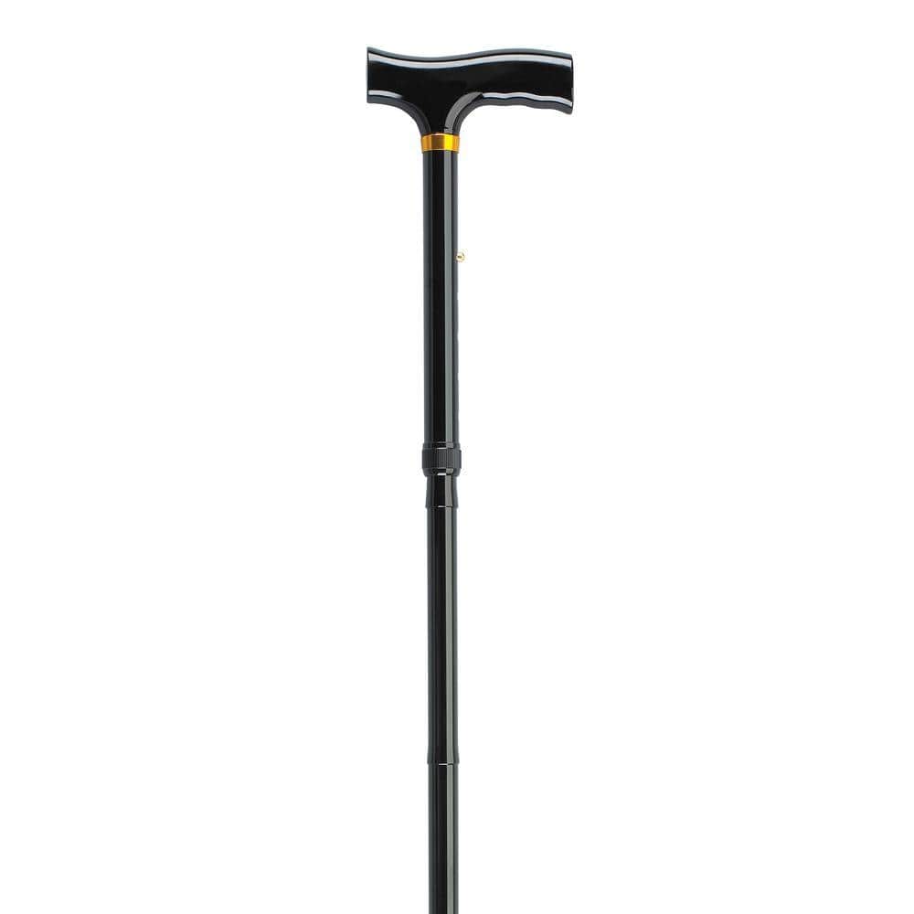 Drive Medical Lightweight Adjustable Folding Cane with T Handle in Black  rtl10304 - The Home Depot