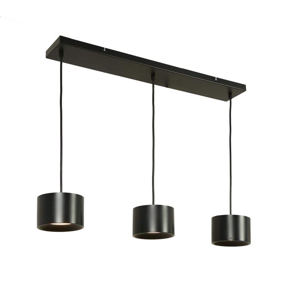 3-Light Dimmable Integrated LED Black Linear Chandelier for Kitchen Island with 5 CCT Selectable price history on PriceWatchPro