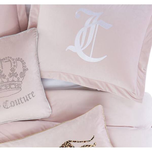 Juicy Couture 4 Pc Bed Set Pink KING SZ Comforter Pillow Shams