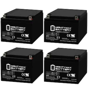 12V 26AH SLA Replacement Battery for Werker WKA12-26NB - 4 Pack