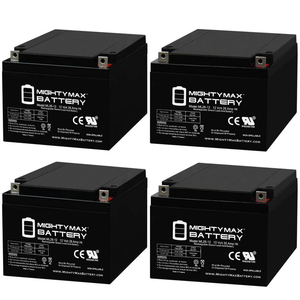 ML26-12 12-Volt 26AH Battery Replaces Wheelchair Battery ToPin TP12-26-4 Pack price history on PriceWatchPro