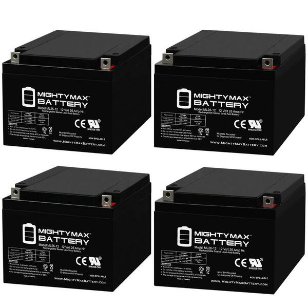 MIGHTY MAX BATTERY ML26-12 12V 26AH Replacement Battery for ...