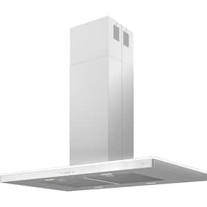 Luce 42 in. 600 CFM Convertible Island Mount Range Hood with LED Light in Stainless Steel