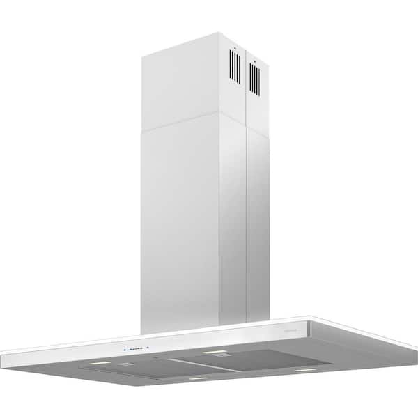 Luce 42 in. 600 CFM Convertible Island Mount Range Hood with LED Light in Stainless Steel