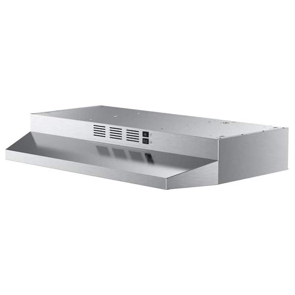 30 in. 300 CFM Convertible Under Cabinet Range Hood in Stainless Steel with 2-Way Venting and Washable Filters