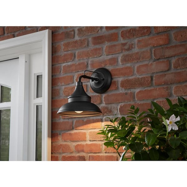 Wetherby 11 in. Black Barn Outdoor Wall Light Sconce